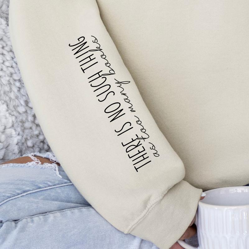 Too Many Books Crewneck in Ivory - Adult Soft Womenswear