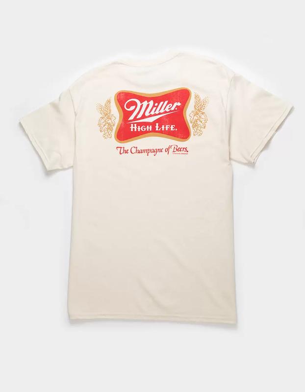 Miller High Life Mens Tee - 2 Side - Dynamic Prints - For Everyone - Extended Size Range - Fashion For All - Shades For Everyone