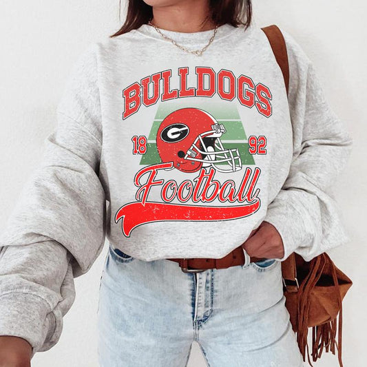 Vintage Georgia Bulldogs Sweatshirt, Classic University of Georgia Shirt, Unisex Pullover for Sport Lovers, NCAA Football Gift, Cotton Style