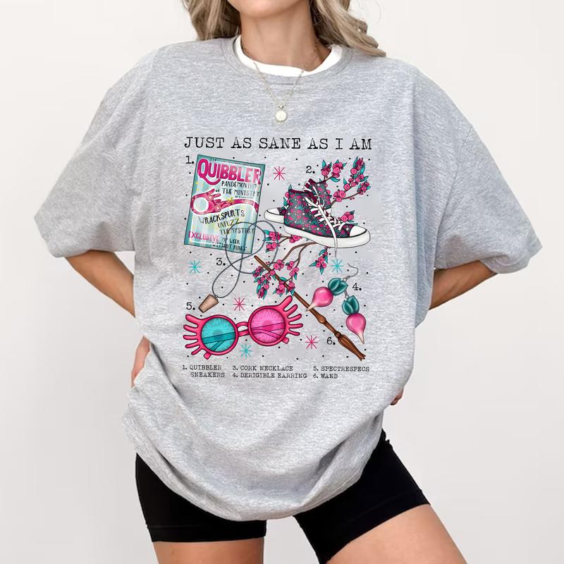 HP Luna You Are Just As Sane As I Am Sweatshirt Hoodie Shirt, gift for fan Cotton Relaxed Fit Sweaters Tee