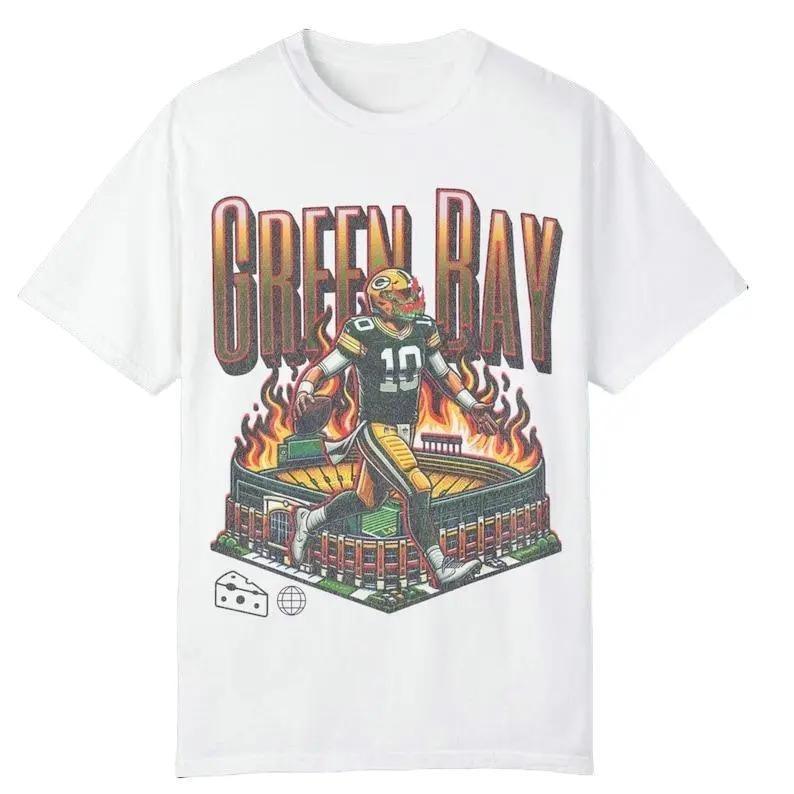 Vintage Green Bay Unisex T-shirt, Retro Football Tee, Sports Fan Gift Classic Cotton Fabric Jersey Menswear Top