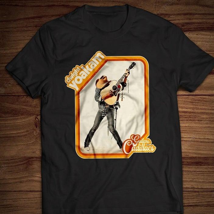 Retro Guitars, Cadillacs By Dwight Yoakam T-shirt Tomorrow's Sounds Today Gone