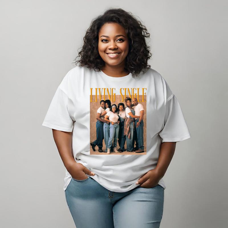 Vintage Living Single Sweatshirt, Retro TV Show Tee Shirt, Living Single Series Shirt, Funny Friends Shirt, Gift For Friends