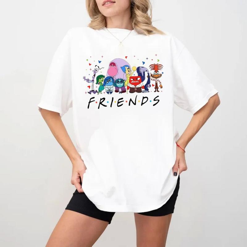 Friends Shirt, Characters 2024 Shirt, Joy Sadness Anger Anxiety Envy Shirt, Wdw Trip Tee, Gift For Fan, Cartoon Shirt, Trending Tee, Unisex Short Slee