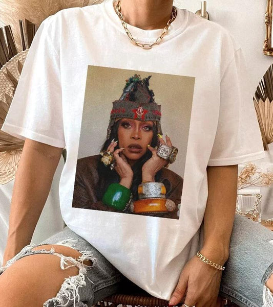 Retro Erykah Badu Country Music Shirt Gift For Men Women Unisex T-Shirt Cotton Crewneck Cotton Crewneck