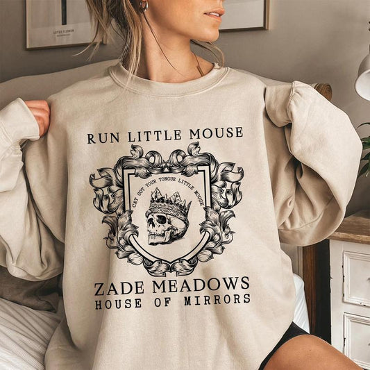 Retro Run Little Mouse Sweatshirt, Haunting Adeline Shirt, Zade Meadows Merch, House of Mirrors Shirt, Dark Romance Shirt, Booktok Merch, Smut Reader,