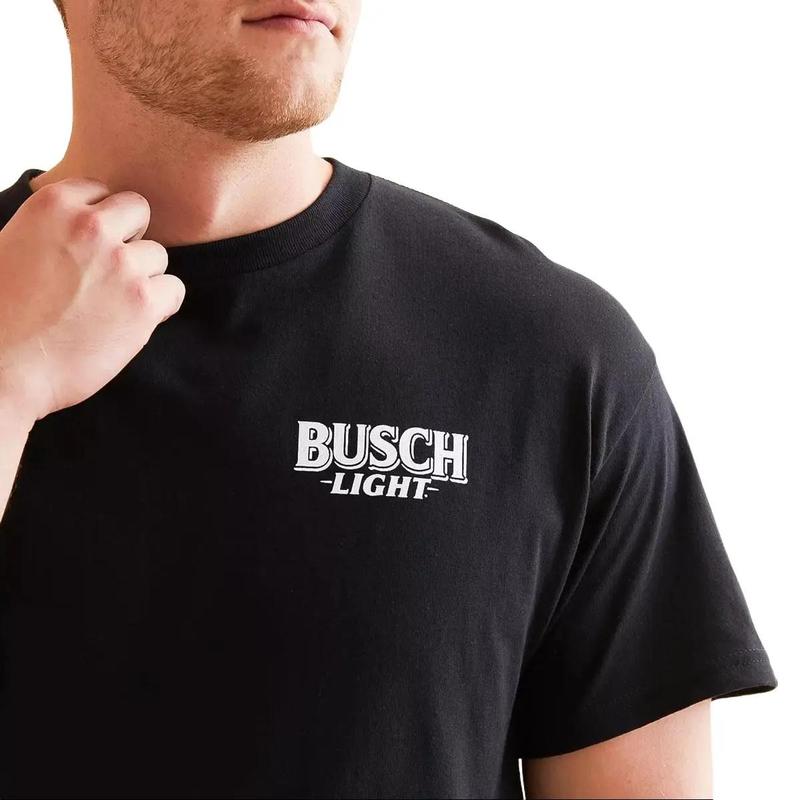Deer With Busch Light Beer T Shirt , Busch Light Buck Shield Hooded Sweatshirt Pullover Long Sleeve Cotton Menswear Oversized Print