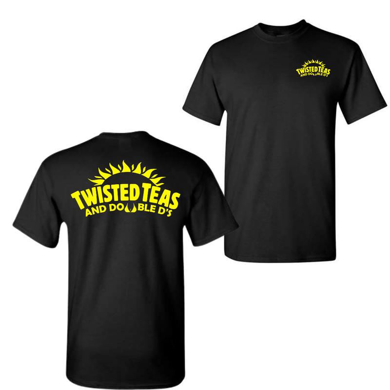 Twisted Teas and Double D's ver2 - 2 Sided - Tshirt Black - For Men - For Women