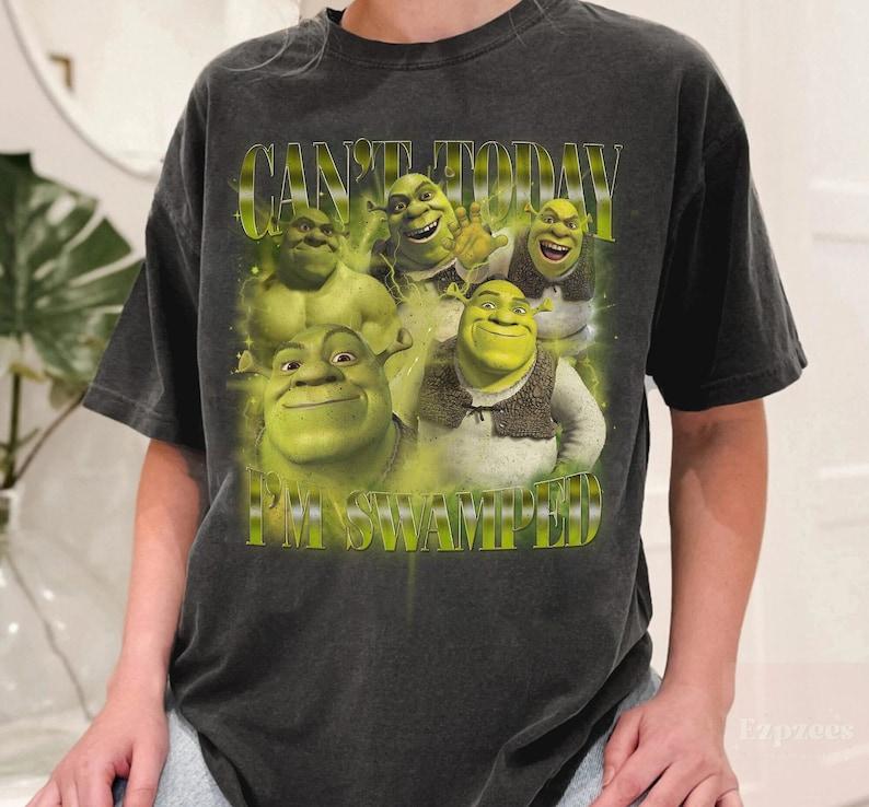 Can't Today I'm Swamped Unisex T-Shirt - Humorous Shrek Inspired Tee Ironic & Sassy Multiple Colors Fun Gift Idea, Gifts graphic