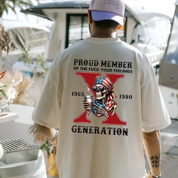 Gen X Shirt, Generation X Halloween Shirt, Retro Gen X Shirt, Gift For Gen X, Skeleton Shirt, Spooky Season Tee, New Version Gen X, Unisex Short Sleev