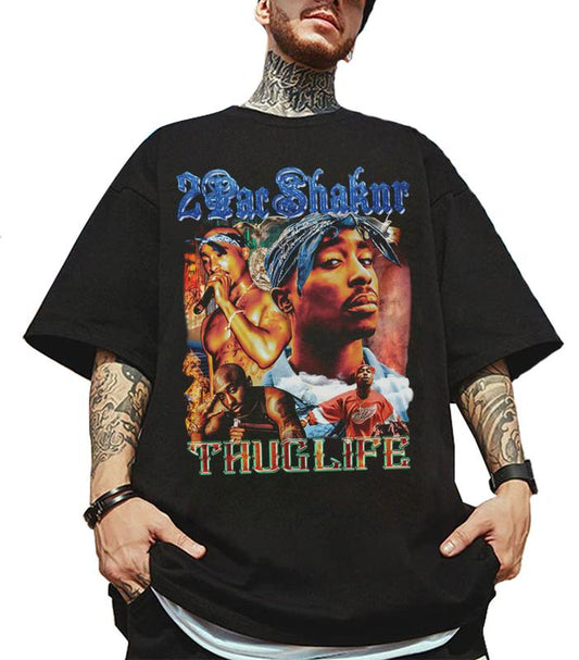 2Pac Shakur Thug Life Shirt, Vintage Tupac Shakur Shirt, 2Pac 90s Shirt, 2Pac Shakur Shirt, Vintage 90s Bootleg Tupac Shirt, 90s Merch, Hip Hop 90s Sh