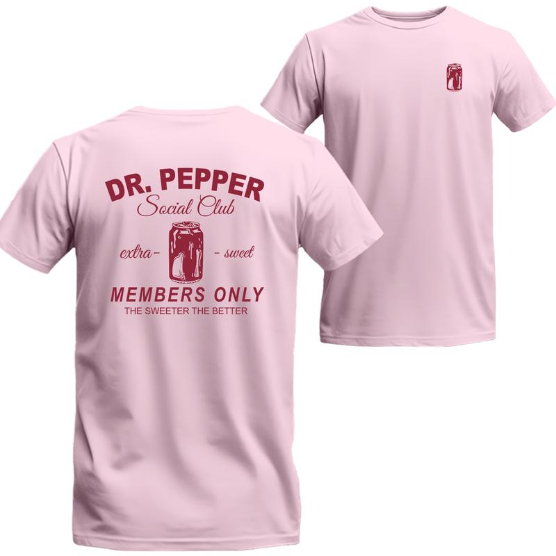 Dr. Pepper Social Club T-shirt, Dr Pepper Shirt, Dr. Pepper Short Sleeve Tee, Beer Shirt Viral Menswear Top