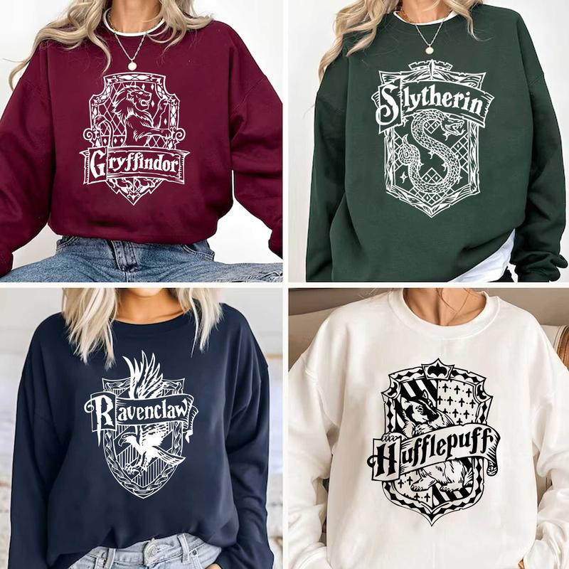 HP Wizard House 03 Sweatshirt Hoodie Shirt, Gift for Fan Cotton Fit potterhead gift potterhead sweater harry potter