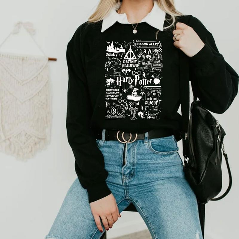 HP Quotes Ver2 Sweatshirt Hoodie Shirt Cotton Fit Sweaters Tee