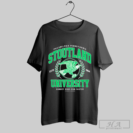 Philadelphia Pennsylvania Stoutland University Hungry Dogs Run Faster T Shirt