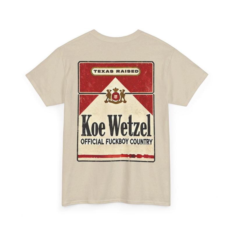 K0e Wetzel Boy Country 2 Sides Tee, Fan Merch, Concert Outfit, Country Fans Top, Unisex Short Sleeve Tee Shirt, Casual Clothing