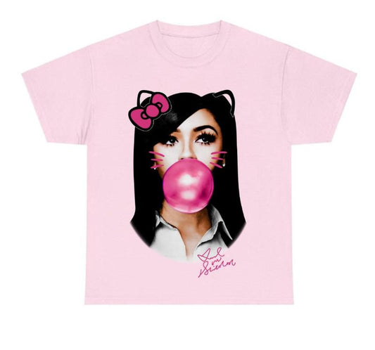 MARIAH THE SCIENTIST Kitty BUBBLE GUM PINK T-SHIRT