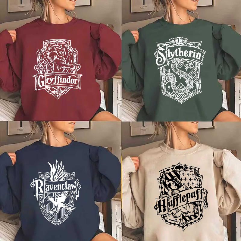 HP Wizard House 03 Sweatshirt Hoodie Shirt, Gift for Fan Cotton Fit potterhead gift potterhead sweater harry potter
