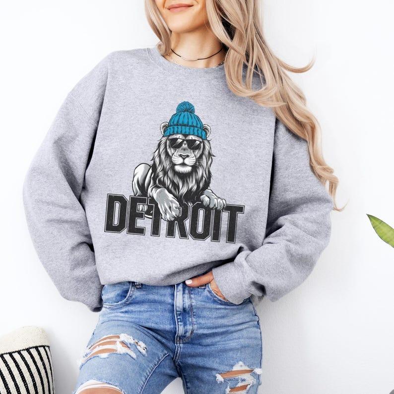 Detroit Football Sweatshirt, Detroit Football Shirt, Sunday Football, Detroit Game Day Crewneck