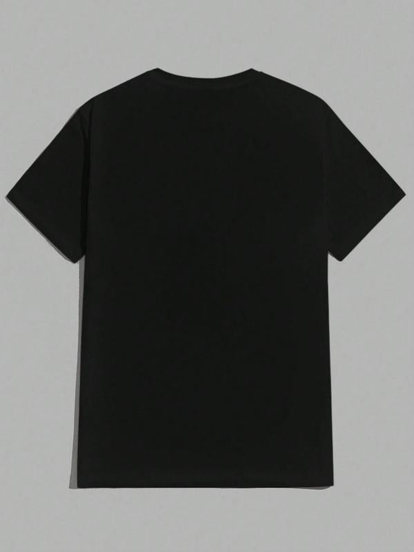 Women's Letter Print Round Neck Tee, Summer Clothes Women, Short Sleeve Crew Neck T-shirt, Graphic Tees, Casual Summer Clothes for Daily Wear