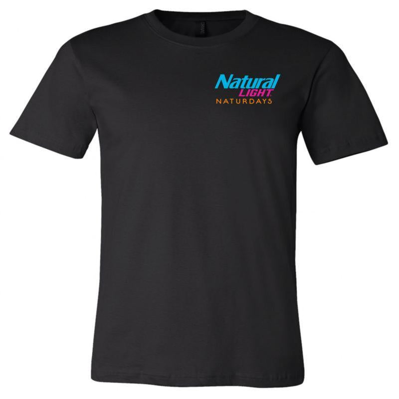 Natural Light Naturdays Neon Flamingo 2 Sided Tshirt, Natural Light Tshirt Full Color For Men And Women Tshirt, Natural Light Beer Tshirt