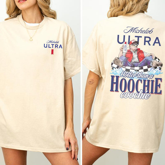 Michelob Swish Ultra Graphic Shirt for Men and Women, Funny Drink Shirt, Summer Clothing, Cotton Fabric Tshirt, Printed Women's Top, Casual Womenswear