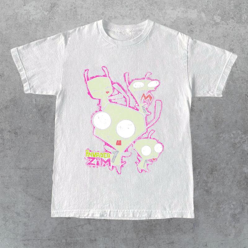 Invader Zim GIR Distressed Collage T-Shirt, Gift for Her, Gift for Him, Gift for Friend