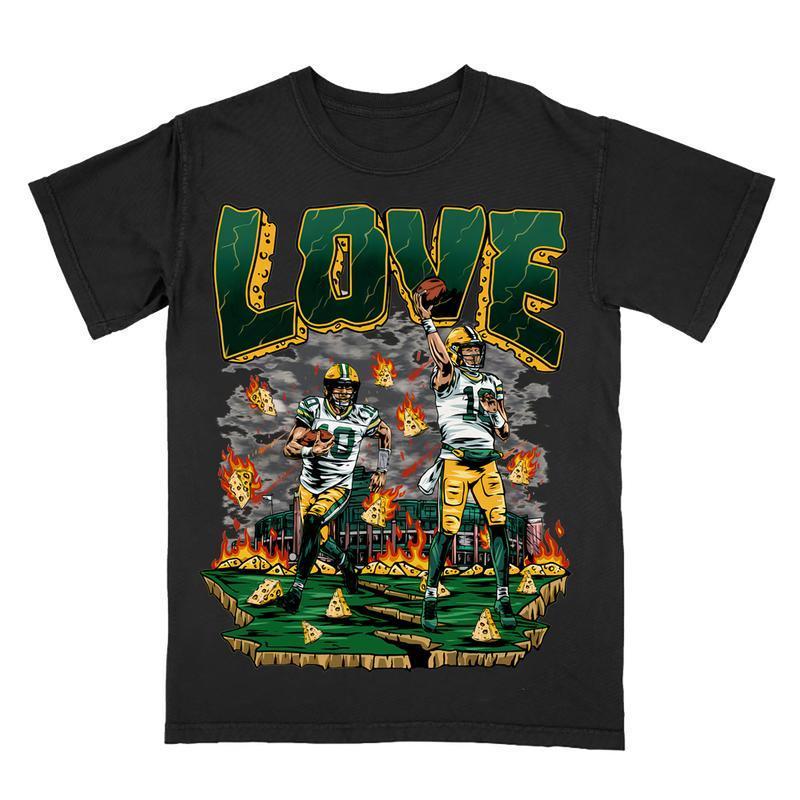 Jordan Love Shirt, Vintage 90s Unisex Football Tees, Football T-Shirts, Sports Shirt, Game Day Tee, Football Fan Gifts