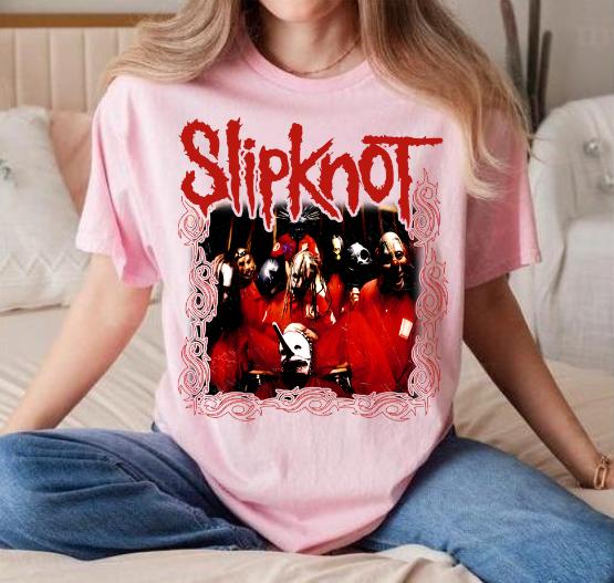 Slipknot Rock Band Frame Album Mens Metal Tee Unisex Cotton Shirt