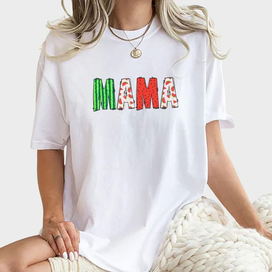 Watermelon Mama Shirt, Watermelon Lover Mom Tee, Fruit Mommy Graphic Tee Women, Summer Vibes Women Unhinged Shirt, Comfy Fabric Oversized Graphic Tee,