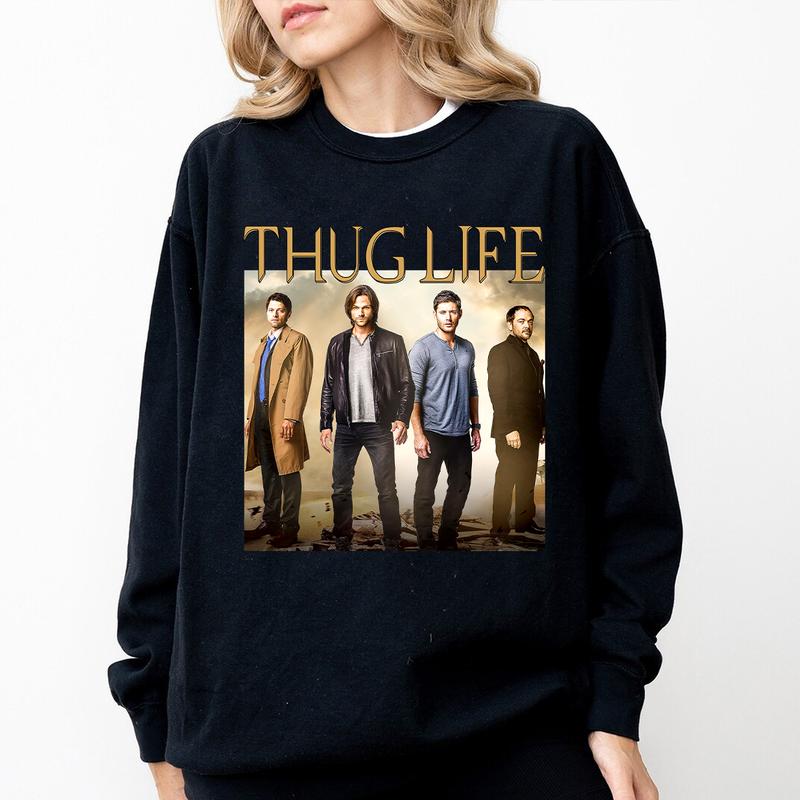 Supeernatural Thug Life T Shirt, Thug Life Supeernatural T Shirt,  Sam-Winchester Shirt, Dean-Winchester T-Shirt Sweatshirt Hoodie