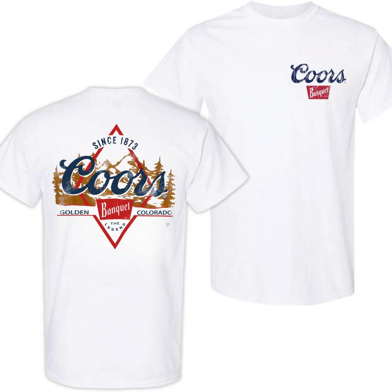 Vintage Coors Golden Banquet 2-Sides T-Shirt, Beer Shirt, High-Quality Printing, All Seasons, Casual Fitted, For Men And Women