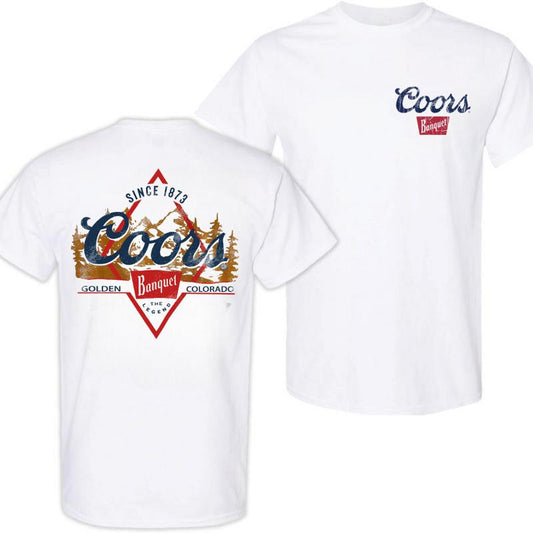 Vintage Coors Golden Banquet 2-Sides T-Shirt, Beer Shirt, High-Quality Printing, All Seasons, Casual Fitted, For Men And Women