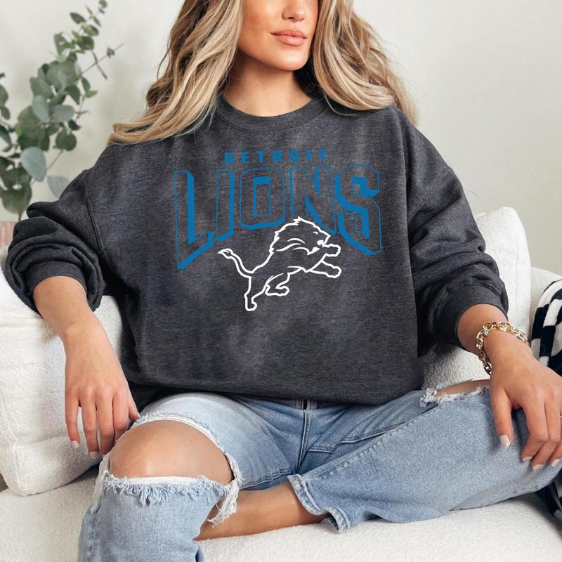 Detroit Vintage Sweatshirt - Football Fan Gift - Sweatshirt Fan Shirt for Men and Women