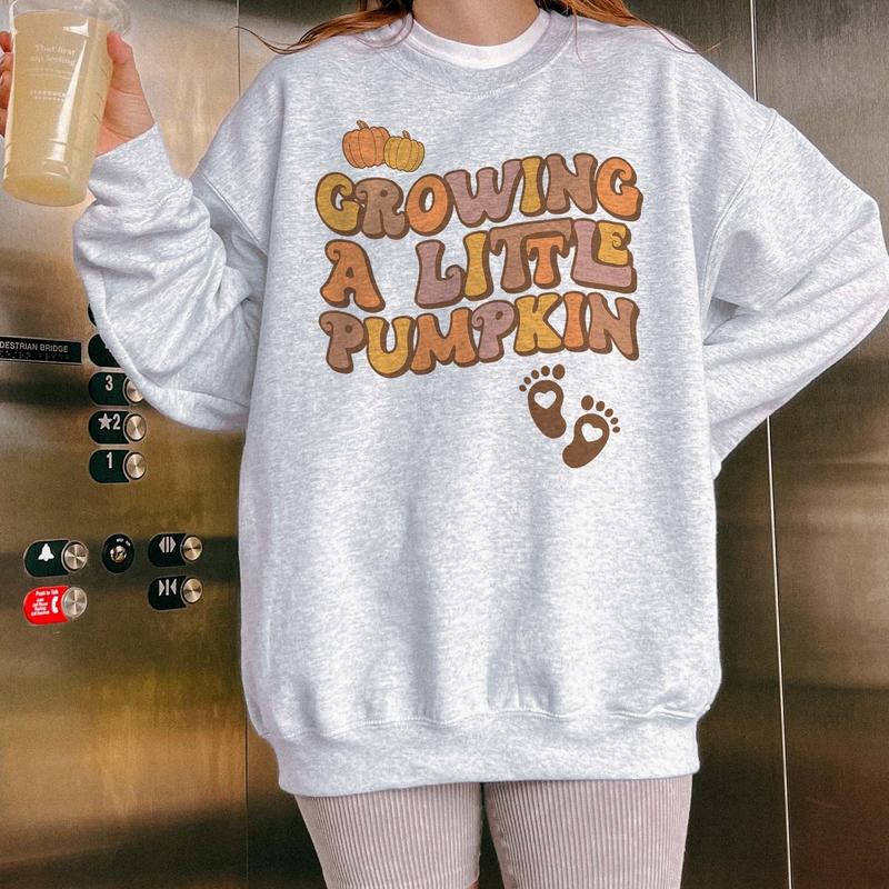 Growing A Little Pumpkin Sweatshirt Fall Maternity Sweater Pregnancy Thanksgiving Shirt Fall Pregnancy Announcement Gift Pregnancy Reveal