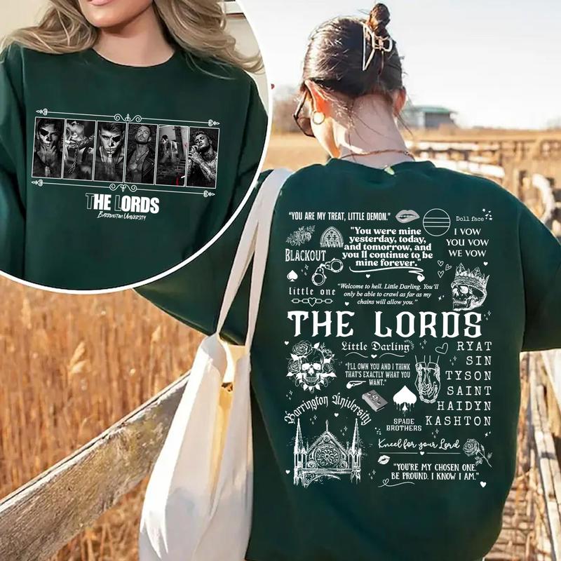 The LORDS Series Book Boys 2 Sides Sweatshirt, Barrington University Shirt, Shantel Tessier Merch, LORDS Series Shirt, Dark Romance Merch, Bookish Mer