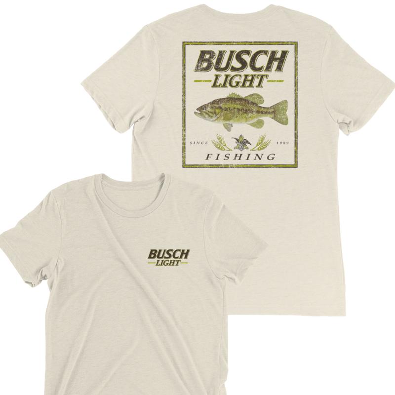 BUSCH LIGHT, BUSCH LIGHT FISHING LARGEMOUTH BASS T-SHIRT, For Men, For Women,  Casual Graphic Round Neck T-shirt for Summer, Fashion Men's Top for Dai