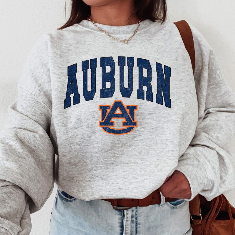 Auburn Tigers Vintage Football NCAA Trendy Sweatshirt, Auburn University Unisex Football NCAA Shirt, Gift For Men, Gift For Girls, Crewneck, Cotton, S