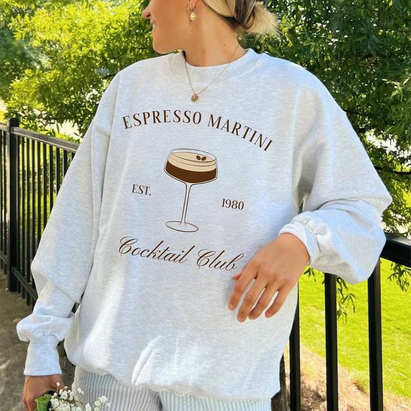 Tini Time Sweatshirt, Espresso Martini Sweatshirt, Retro Cocktail and Social Club Sweatshirt