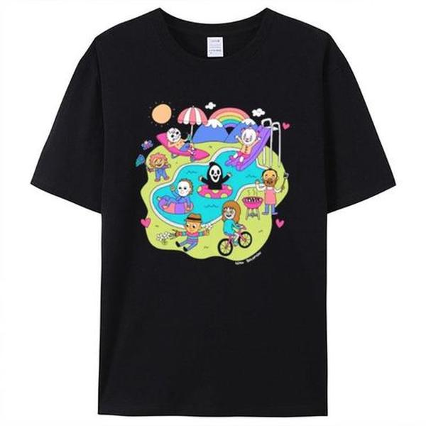 Horror Movie Pool Party  Tshirt Gift for Hiphop Band Funny Tshirt Unisex Funny Tshirt