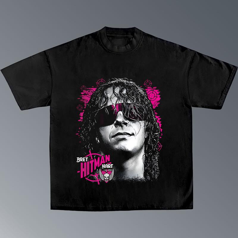 BRET HITMAN HART-JUMBO SHARPSHOOTER Wrestling Tee, Wrestling Graphic Tee, WWE Shirt,  Sports T-shirt, Wrestling Gift, Gift for Him Gift For Her