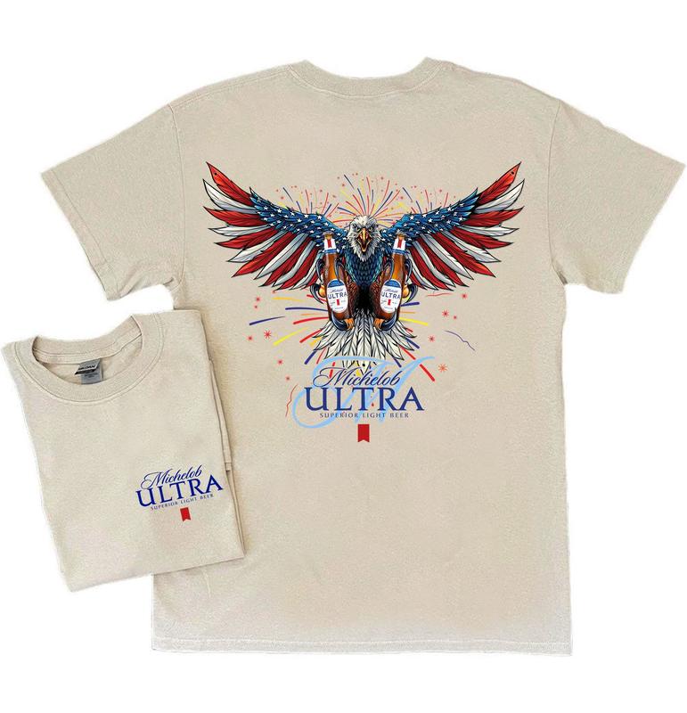 Michelob Ultra Superiro Light Beer Egale T-shirt - 2 Side - Fashion Without Borders - Multiple Colorways - Diverse Style Selection - Every Size Availa