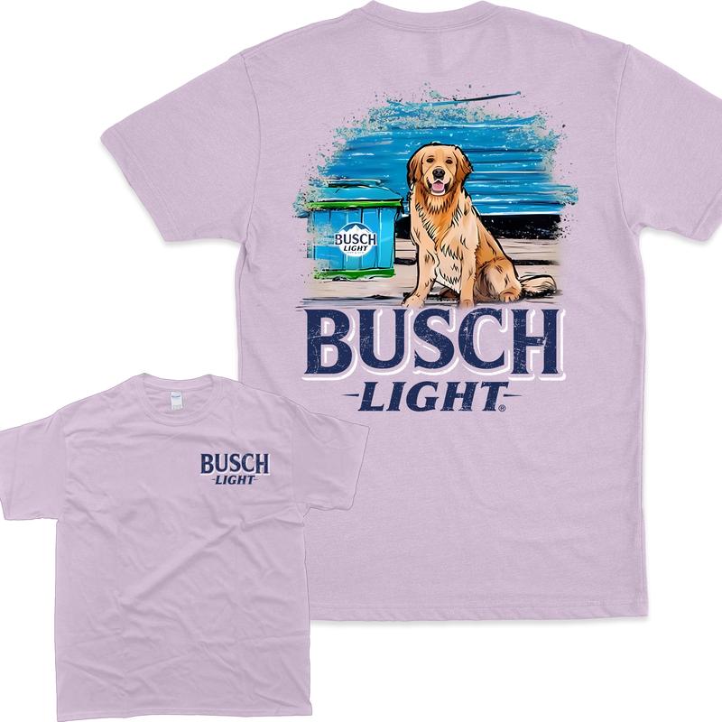 Limited Busch Light Men Best Friend 2 Sided T-shirt, Busch Light T-shirt Full Color For Men And Women Cotton Classic Menswear Top Graphics