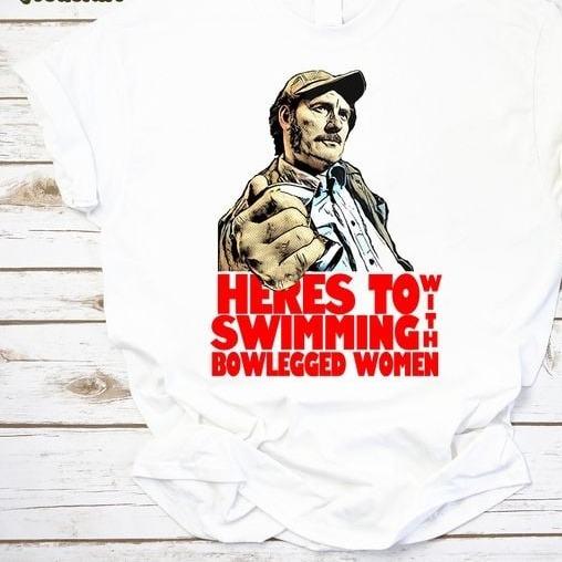 Quint Trending Quote Jaws Unisex Vintage T-Shirt Cotton Fabric