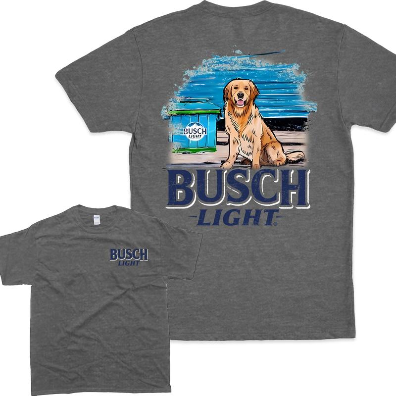 Limited Busch Light Men Best Friend 2 Sided T-shirt, Busch Light T-shirt Full Color For Men And Women Cotton Classic Menswear Top Graphics