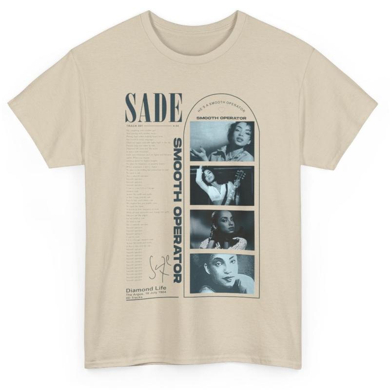 Sade Shirt, Sade Gift Unisex Menswear Medium Tshirt Cotton