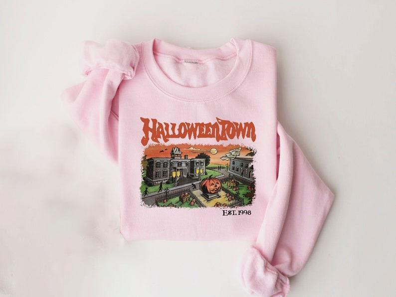 Halloweentown Est 1998 Sweatshirt, Halloweentown University, Retro Halloweentown Sweatshirt, Fall Sweatshirt, Casual Collar Comfort Cotton