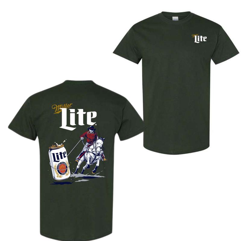 Miller Lite Rodeo 2 Sided T-Shirt, Miller Lite Unisex Shirt For Men, For Women