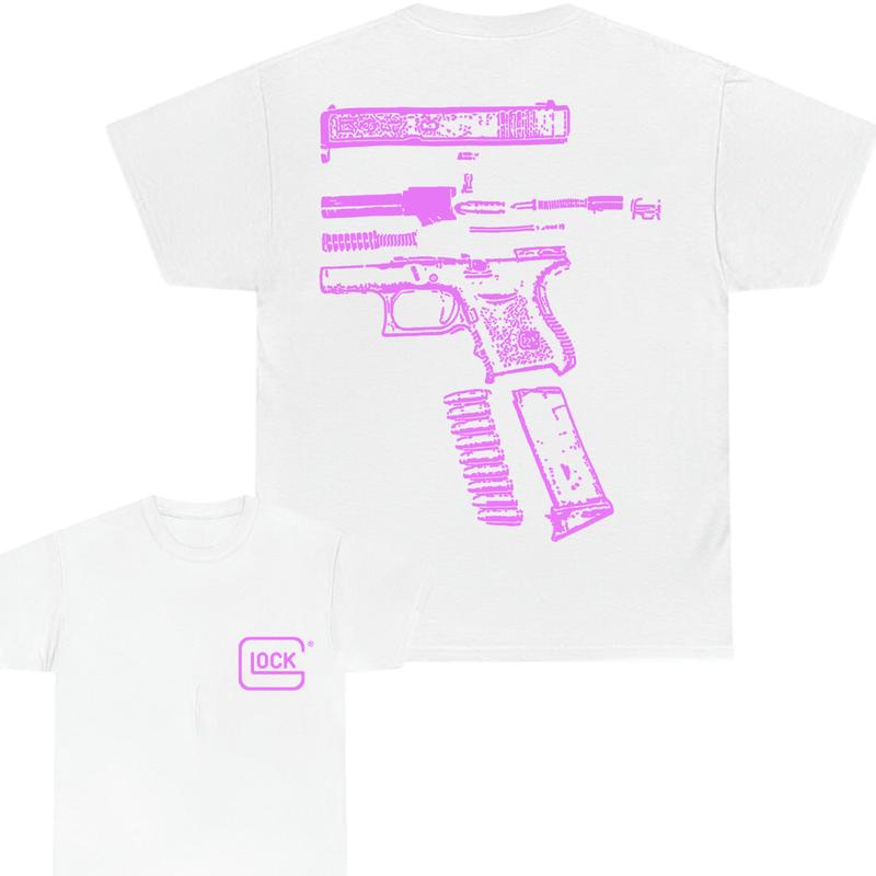 Glock Tshirt - 2 Side Tee - Glock Tee - Full Color - Menswear Top - Unisex Tee, Gift For Men , Gift For Women
