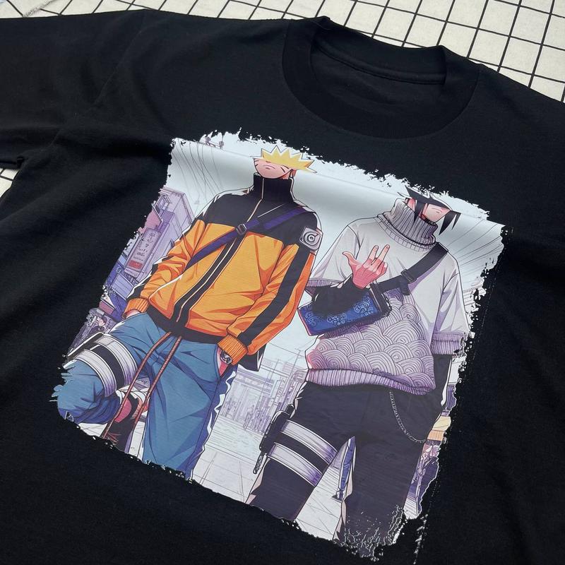 Narut0 and Sasuuke Shirt, Animee Shirt Sweatshirt Hoodie Unisex Cotton Comfort